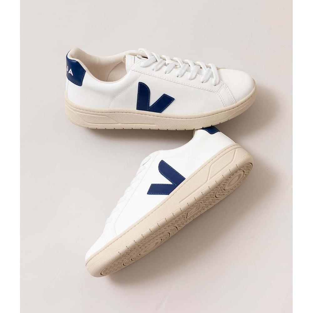 White/Navy Women's Veja URCA CWL Sneakers | AU 628OKI